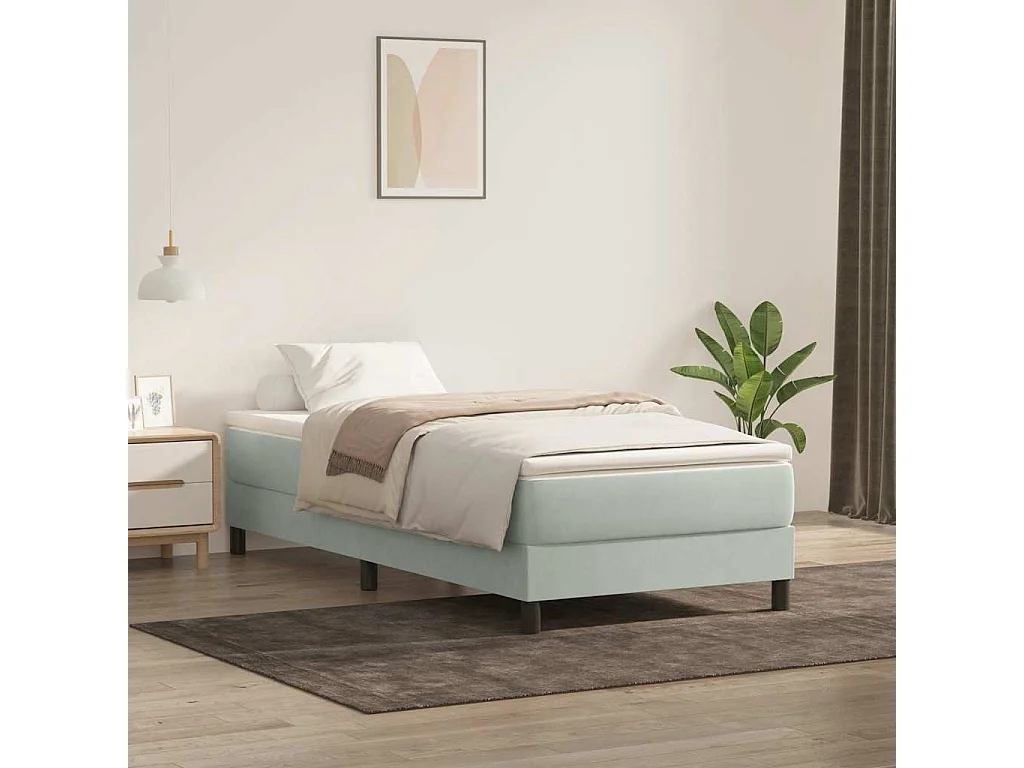 Sommier à lattes de lit sans matelas 80x210 cm velours
