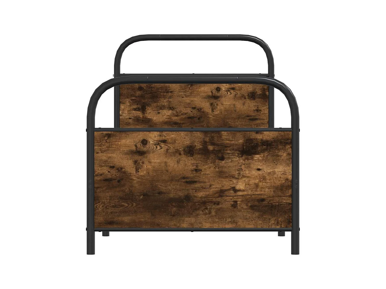 Estructura cama sin colchón 80x200 cm madera roble ahumado