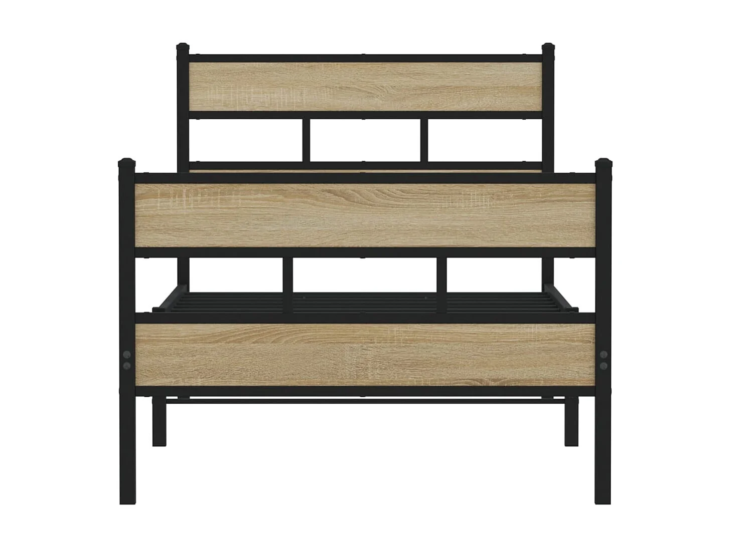 Metallbett ohne Matratze Sonoma-Eiche 80x200 cm