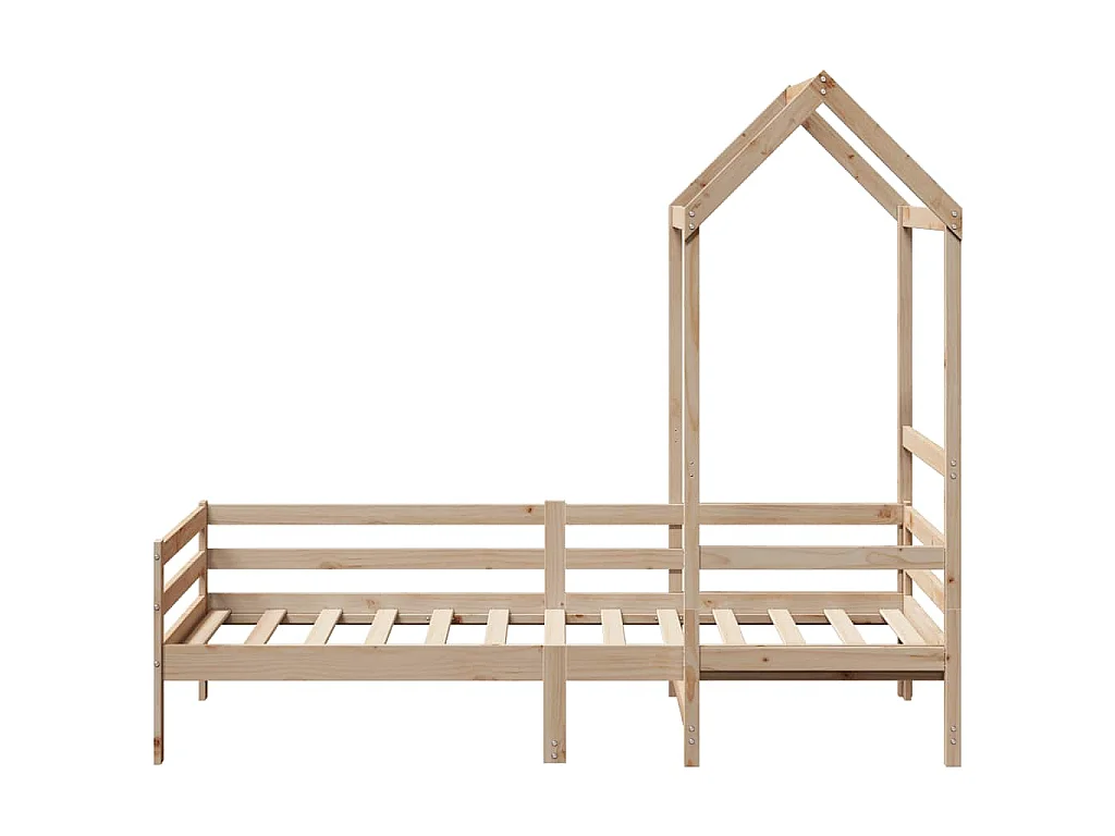 Dormeuse con Tetto 80x200 cm in Legno Massello di Pino