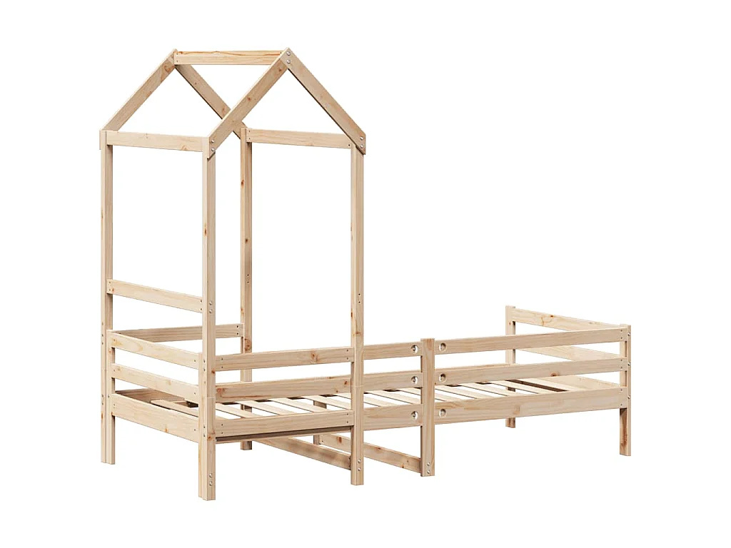Dormeuse con Tetto 80x200 cm in Legno Massello di Pino