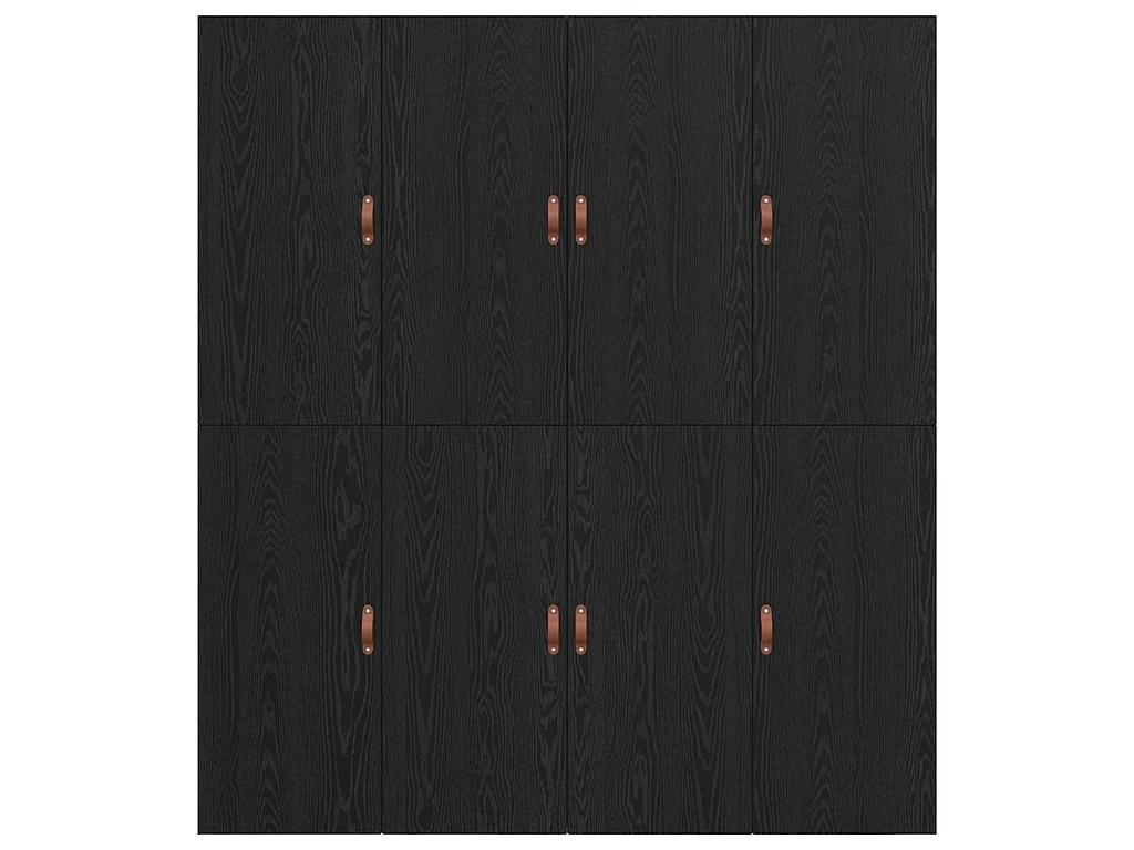 Cadre de lit avec rangement Chêne noir 200 x 200 cm