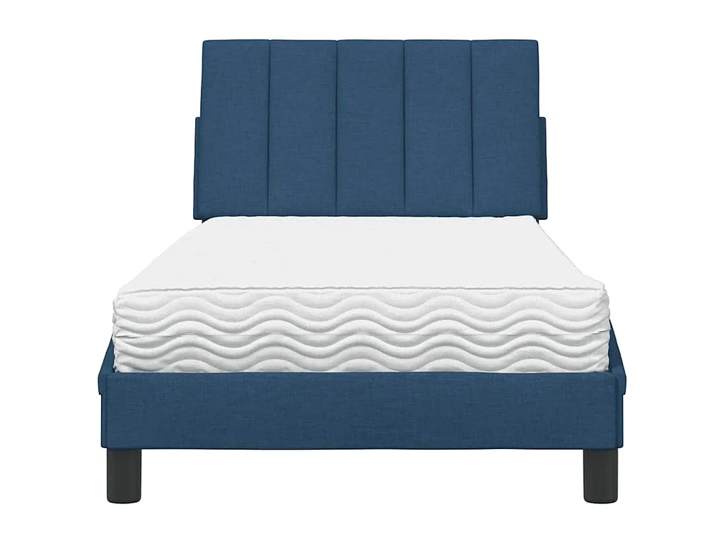 Letto con Materasso Hanko Blu 80x200 cm in Tessuto