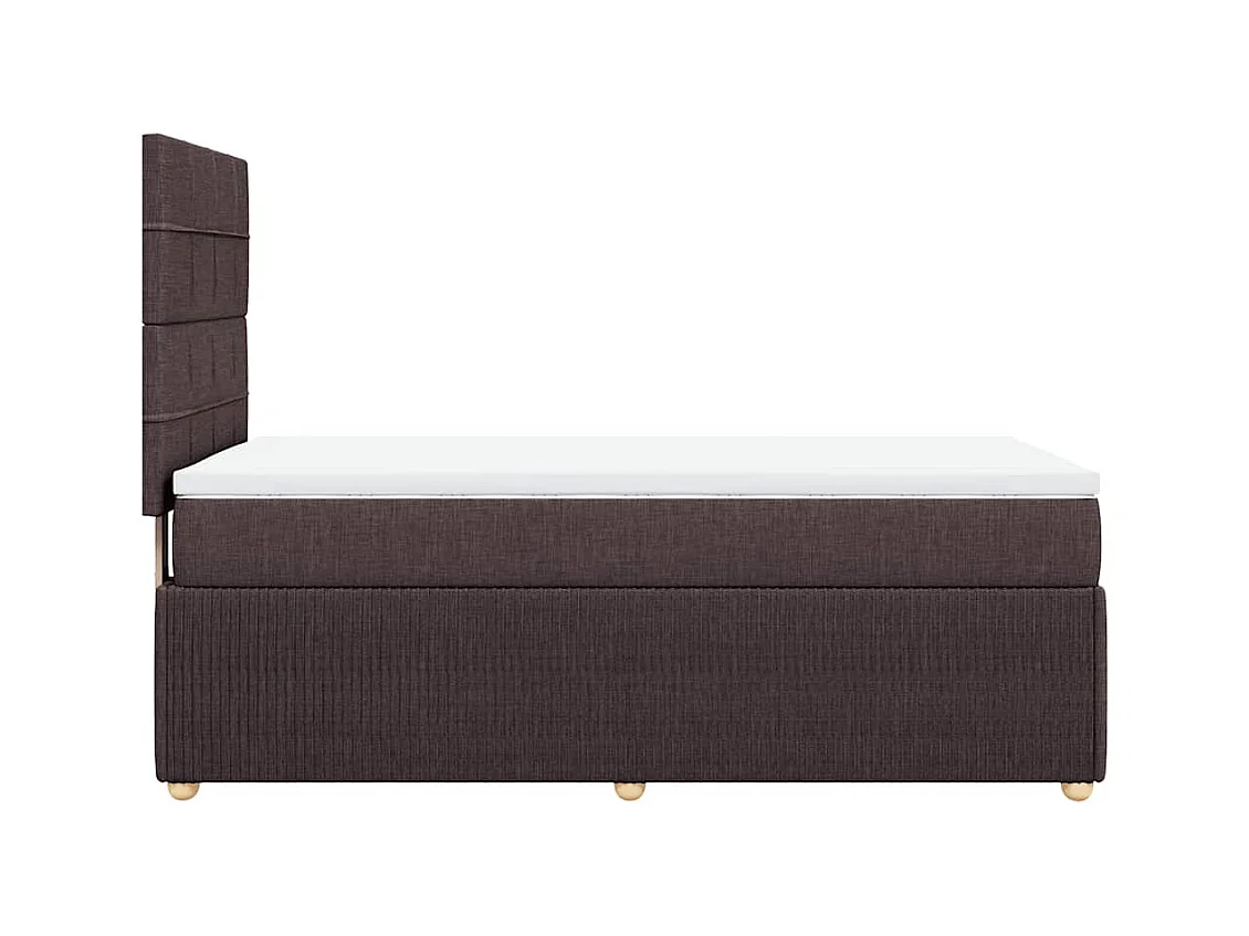 Sommier à lattes de lit avec matelas Marron foncé 80x200 cm