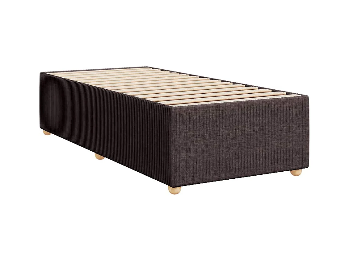 Sommier à lattes de lit avec matelas Marron foncé 80x200 cm