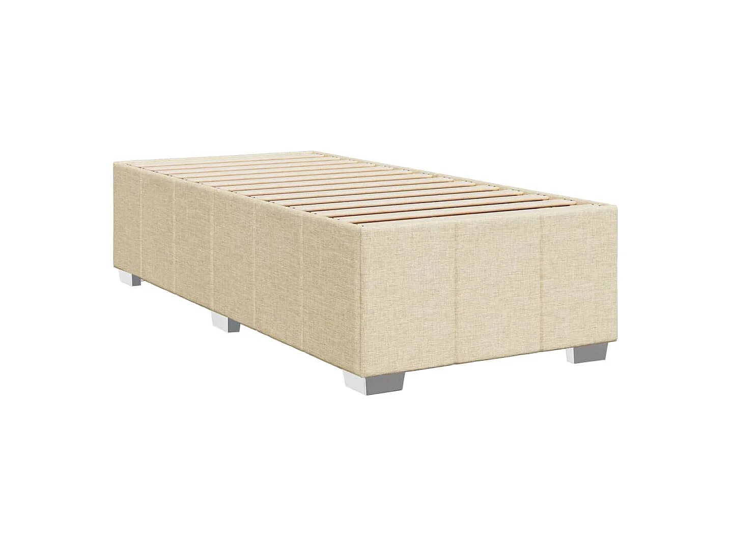 Boxspring met matras stof crèmekleurig 80x200 cm