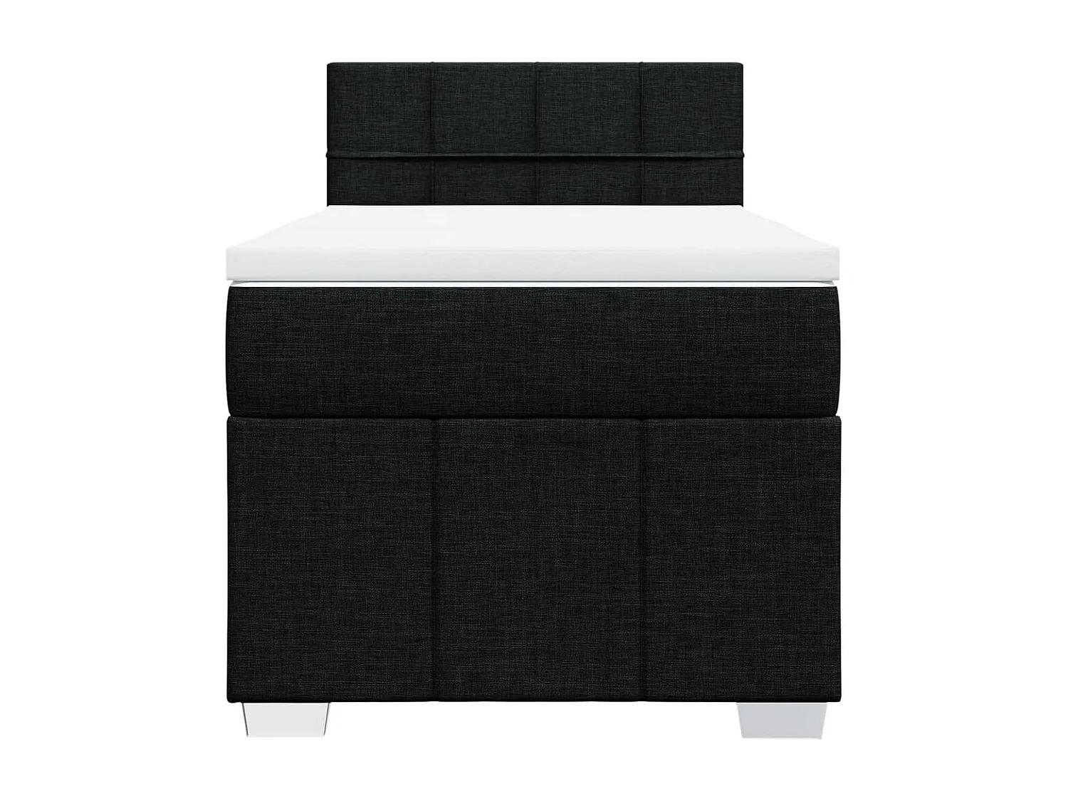 Sommier à lattes de lit et matelas Noir 80x200 cm Tissu