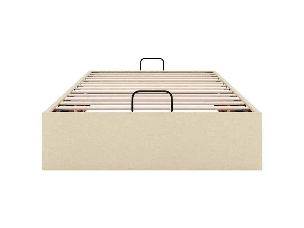 Bedframe zonder matras 80x200 cm stof crèmekleurig