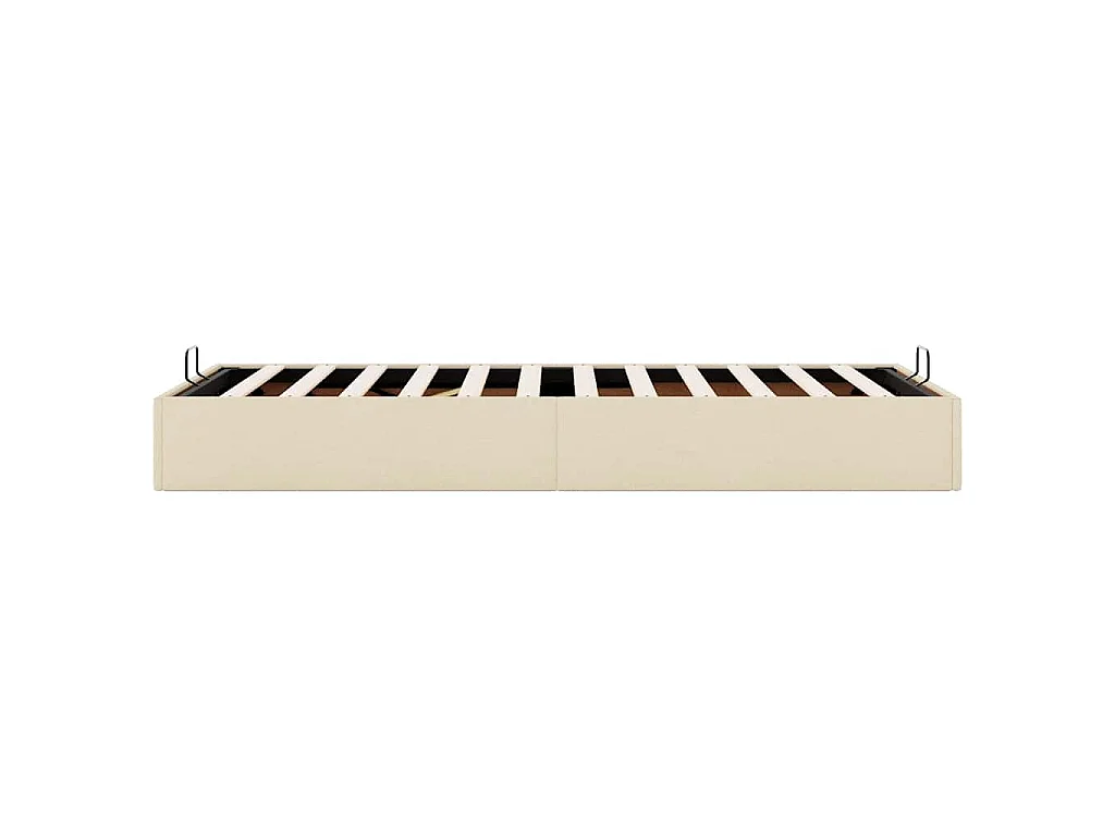 Bedframe zonder matras 80x200 cm stof crèmekleurig