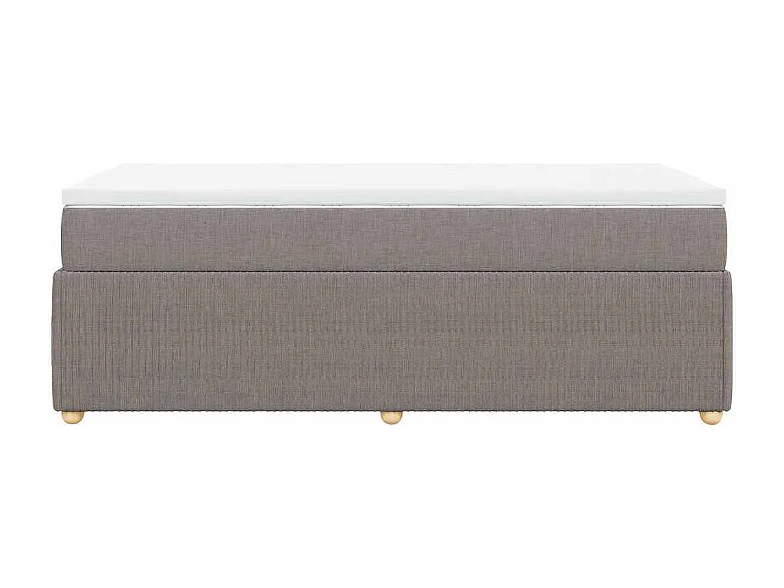 Sommier à lattes de lit avec matelas Taupe 80x200 cm Tissu