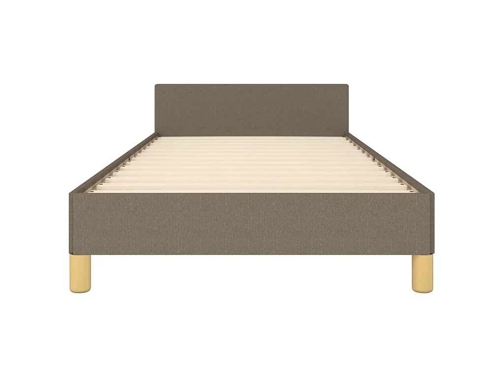 Cadre de lit sans matelas taupe 80x200 cm tissu