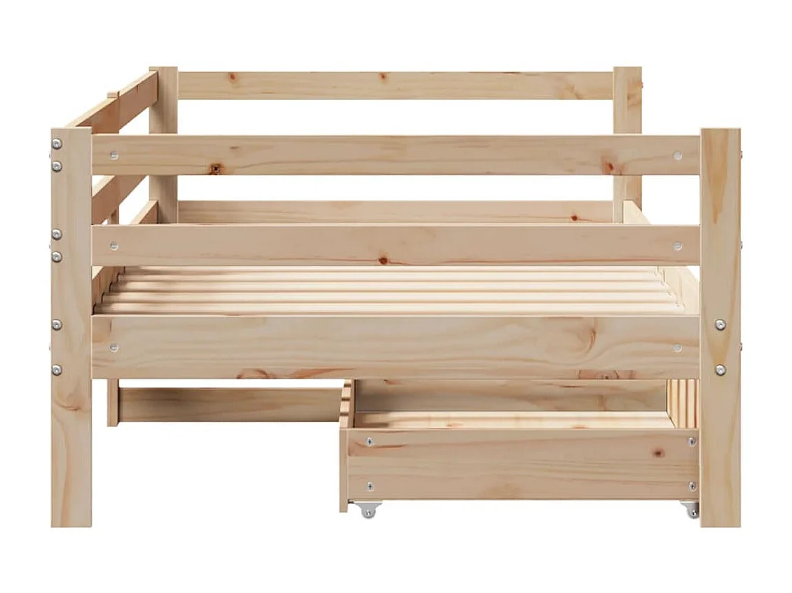Lit de jour avec tiroirs sans matelas 80x200 cm bois massif