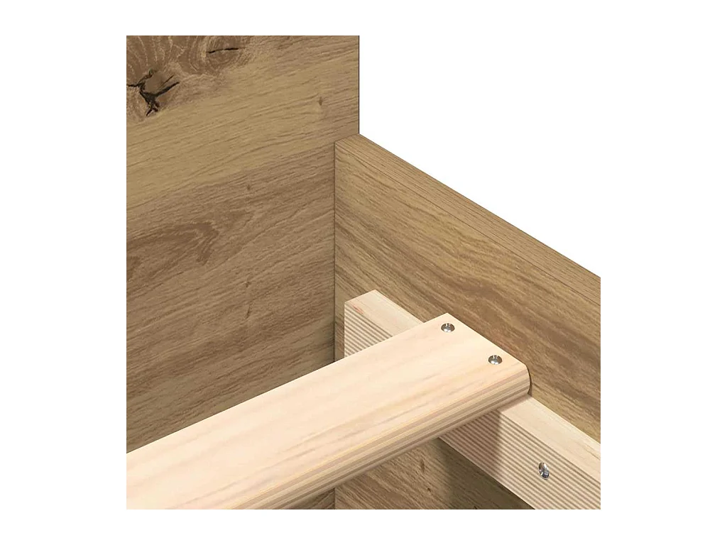 Struttura del letto rovere artigianale 200 x 200 cm