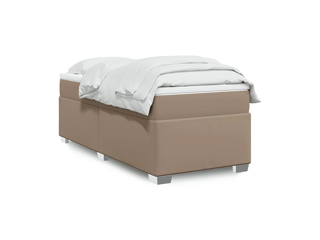 Sommier à lattes de lit avec matelas Cappuccino 80x200 cm