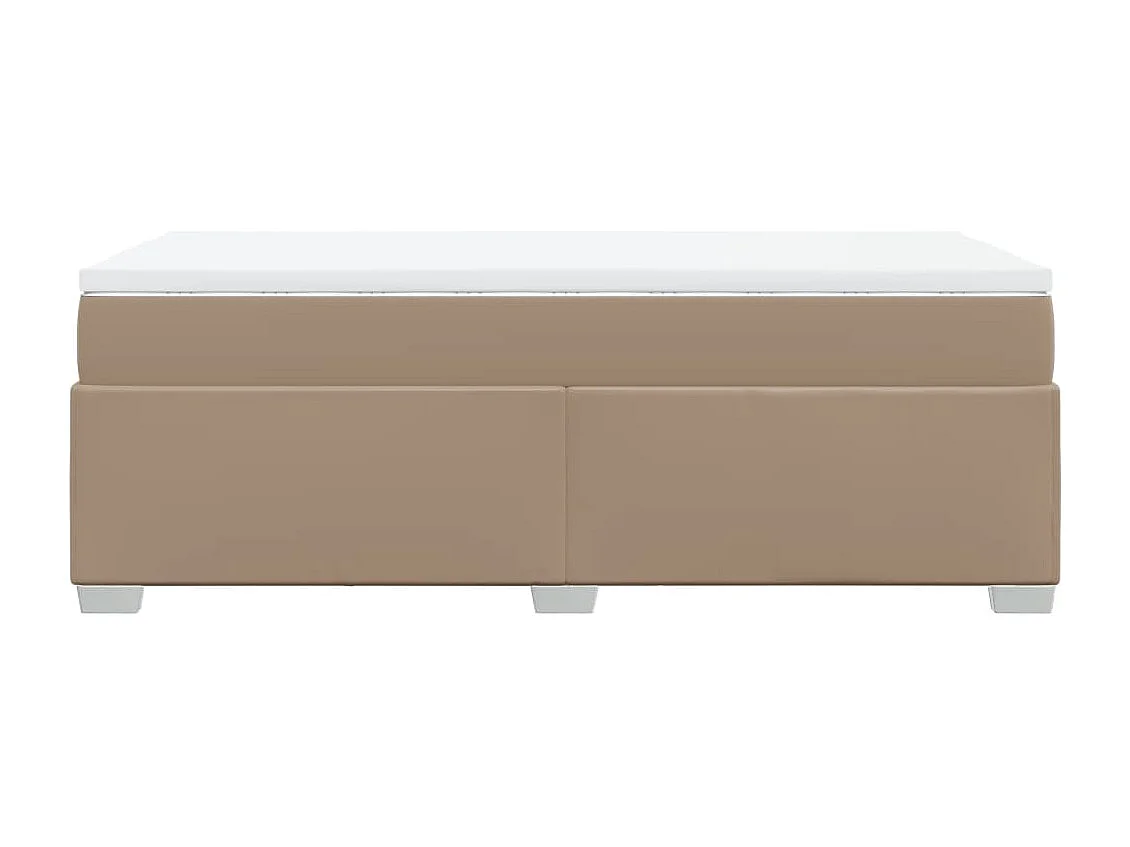Boxspringbett mit Matratze Cappuccino-Braun 80x200cm Kunstleder