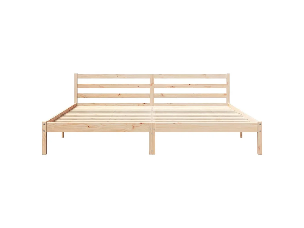 Cadre de lit Marron 225,5 x 205,5 x 69,5 cm Bois de Pin Massif