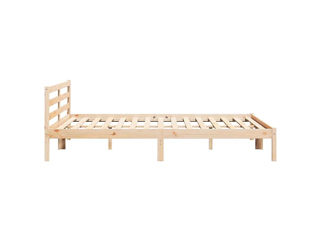 Cadre de lit Marron 225,5 x 205,5 x 69,5 cm Bois de Pin Massif