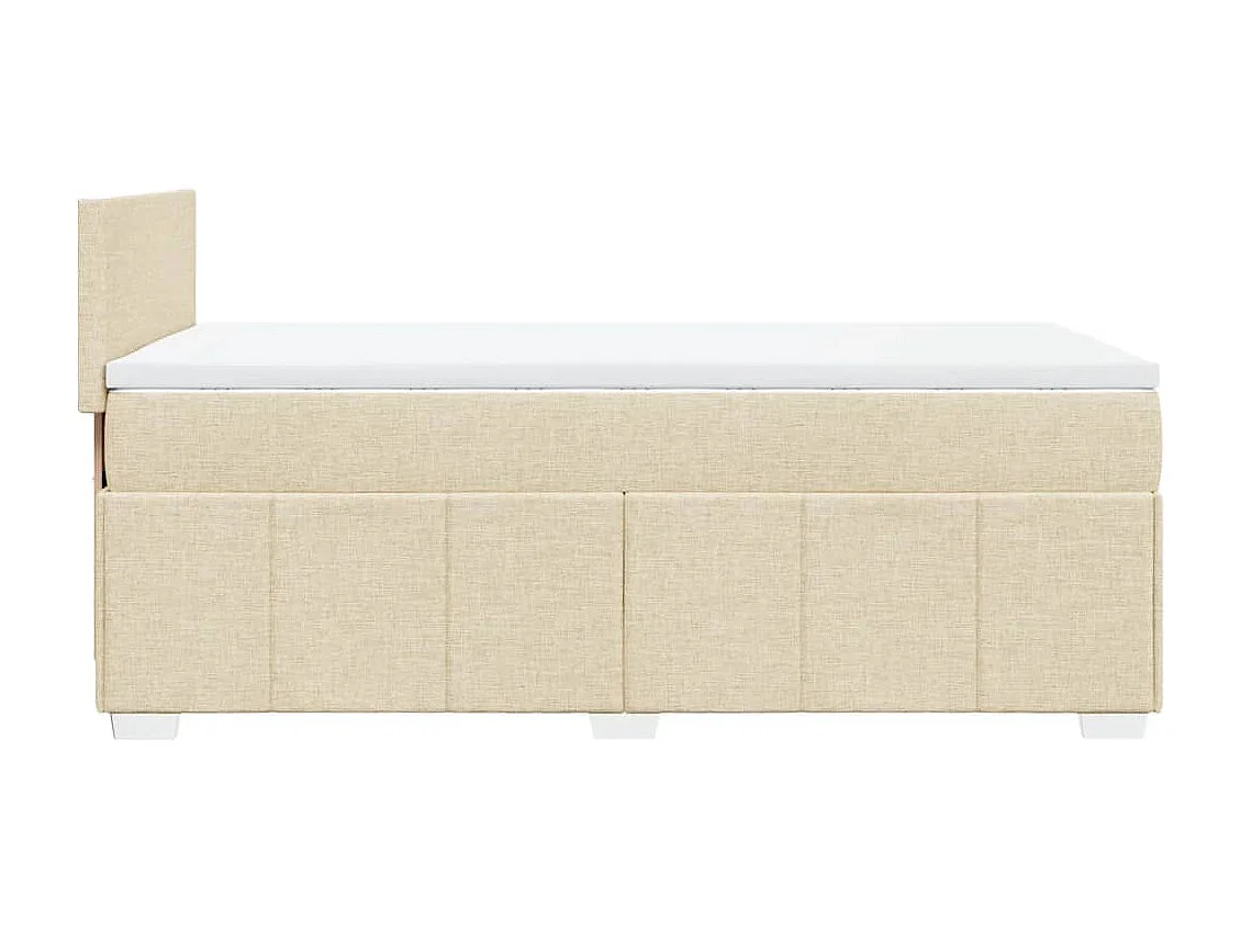 Cama com molas/colchão 80x200 cm tecido cor crème