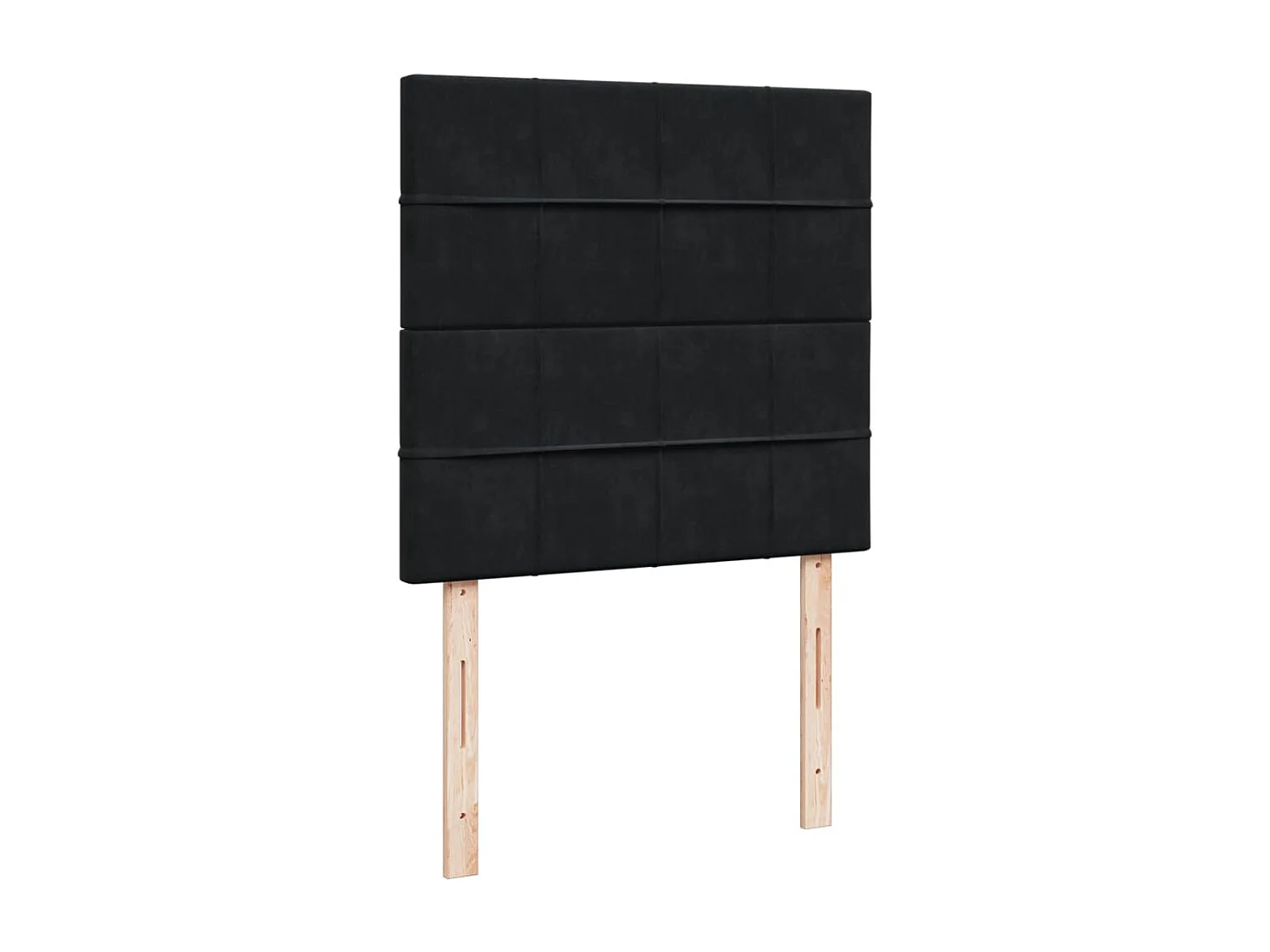 Boxspringbett mit Matratze Schwarz 80x200 cm Samt
