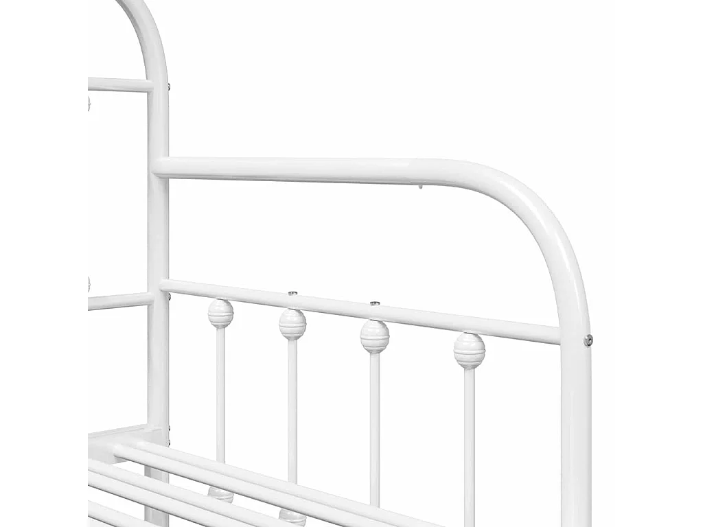 Bedframe voor een daybed met hoofdeinde Wit 75 x 190 cm Staal