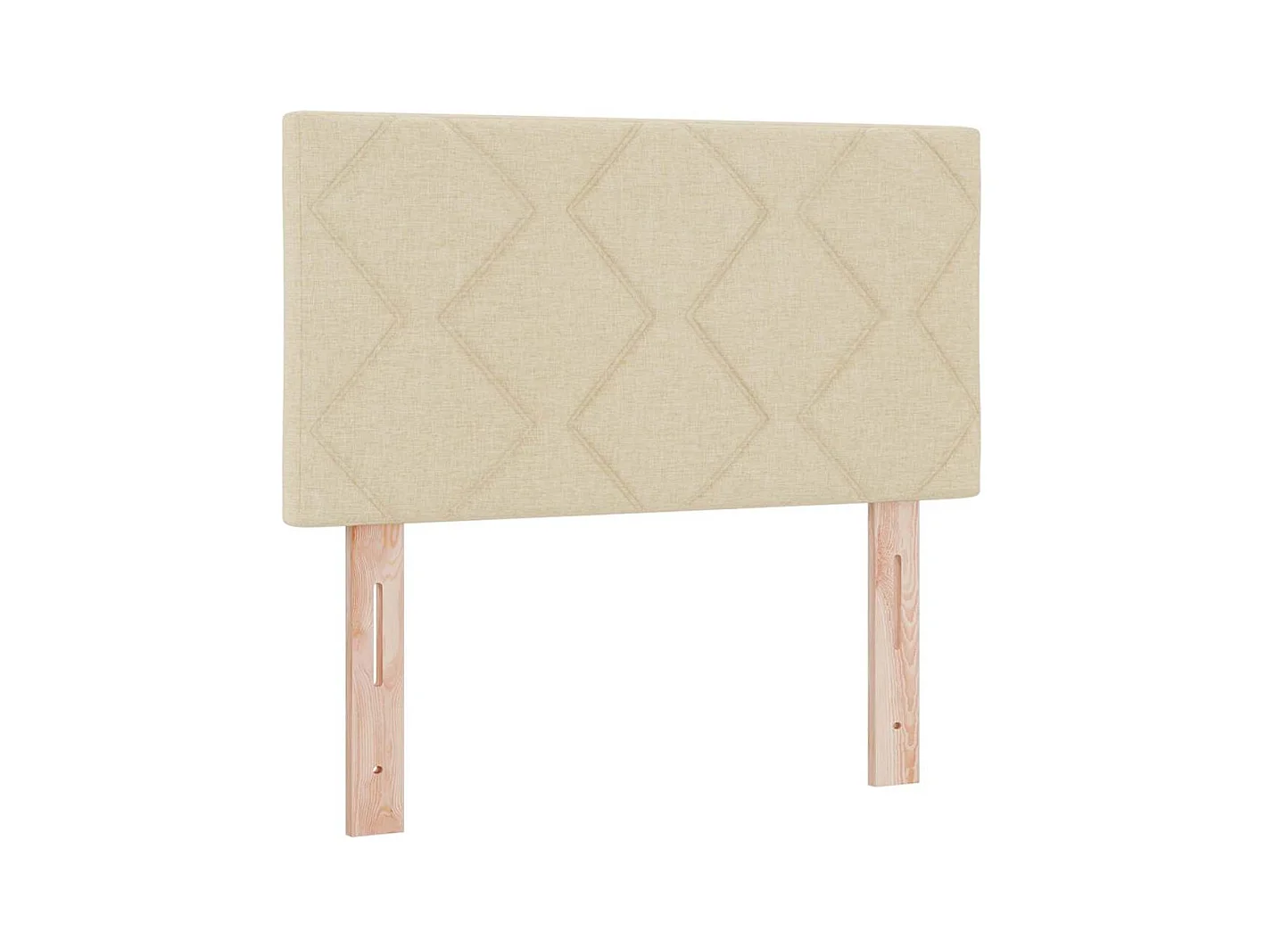 Boxspring bed met matras met hoofdeinde Crème 80 x 200 cm Stof