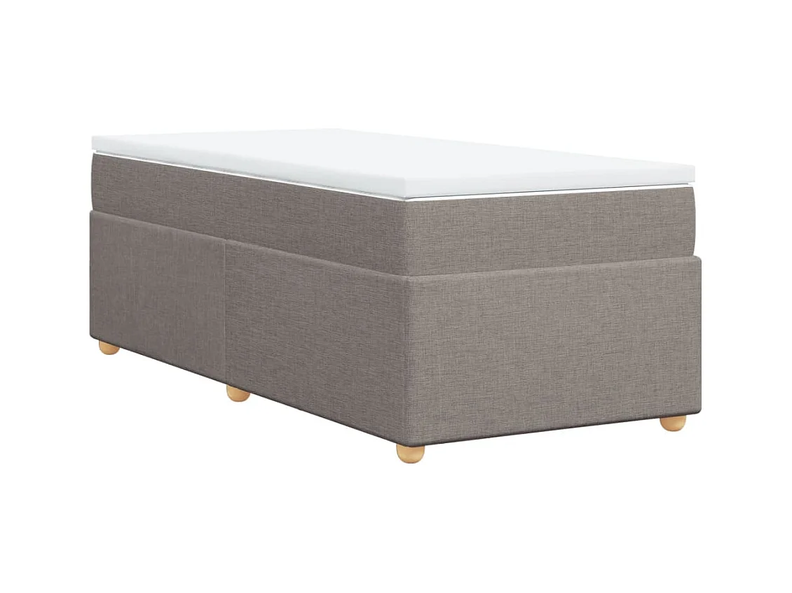 Sommier à lattes de lit avec matelas Taupe 80x200 cm Tissu