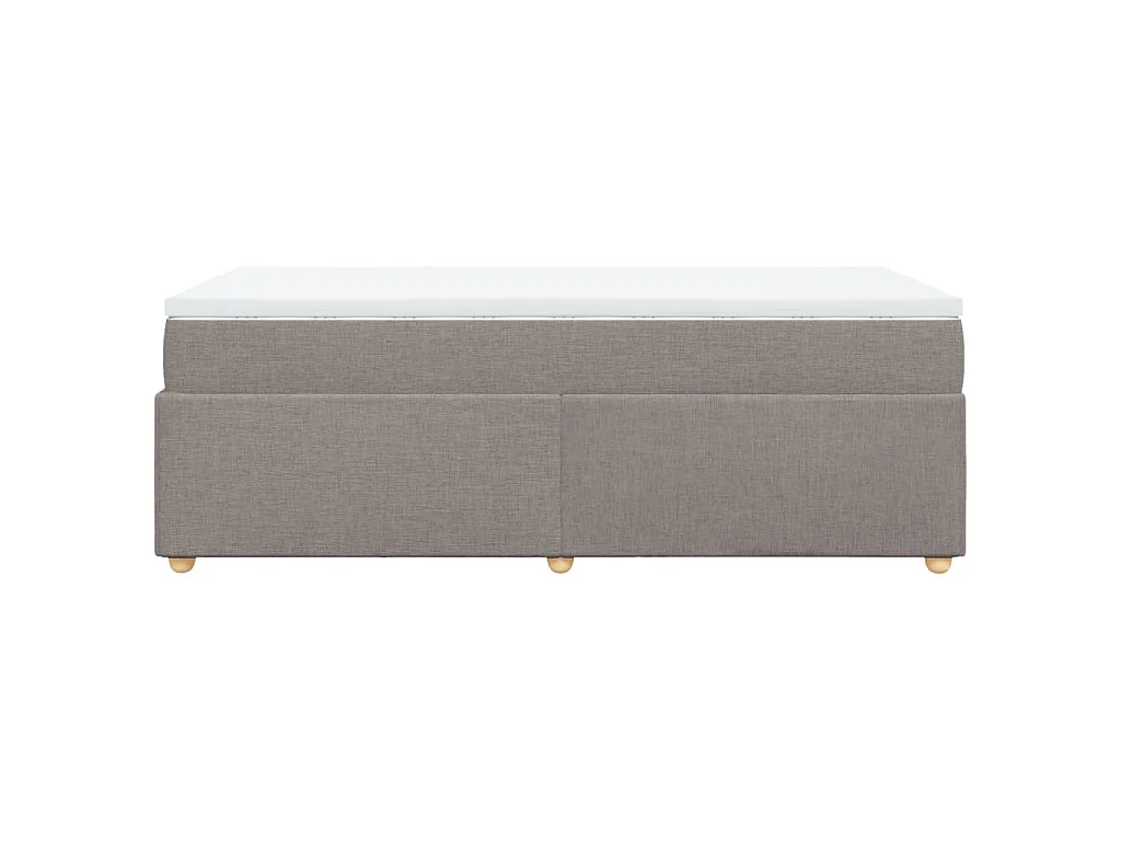 Boxspring met matras stof taupe 80x200 cm