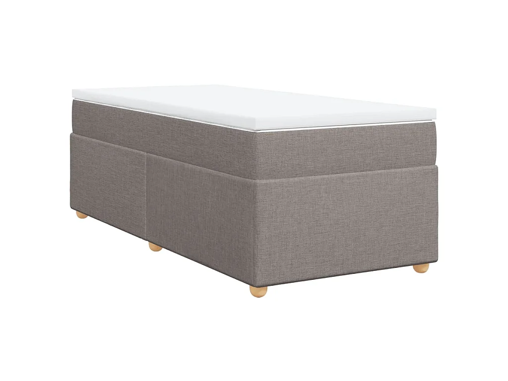 Boxspring met matras stof taupe 80x200 cm