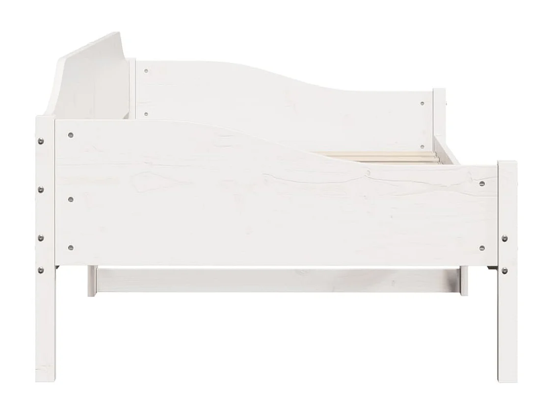 Bedframe zonder matras massief grenenhout wit 80x200 cm
