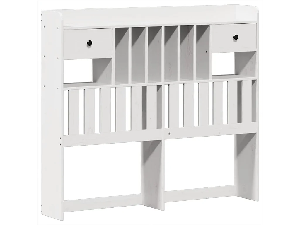 Cama sem colchão 135x190 cm madeira de pinho maciça branco
