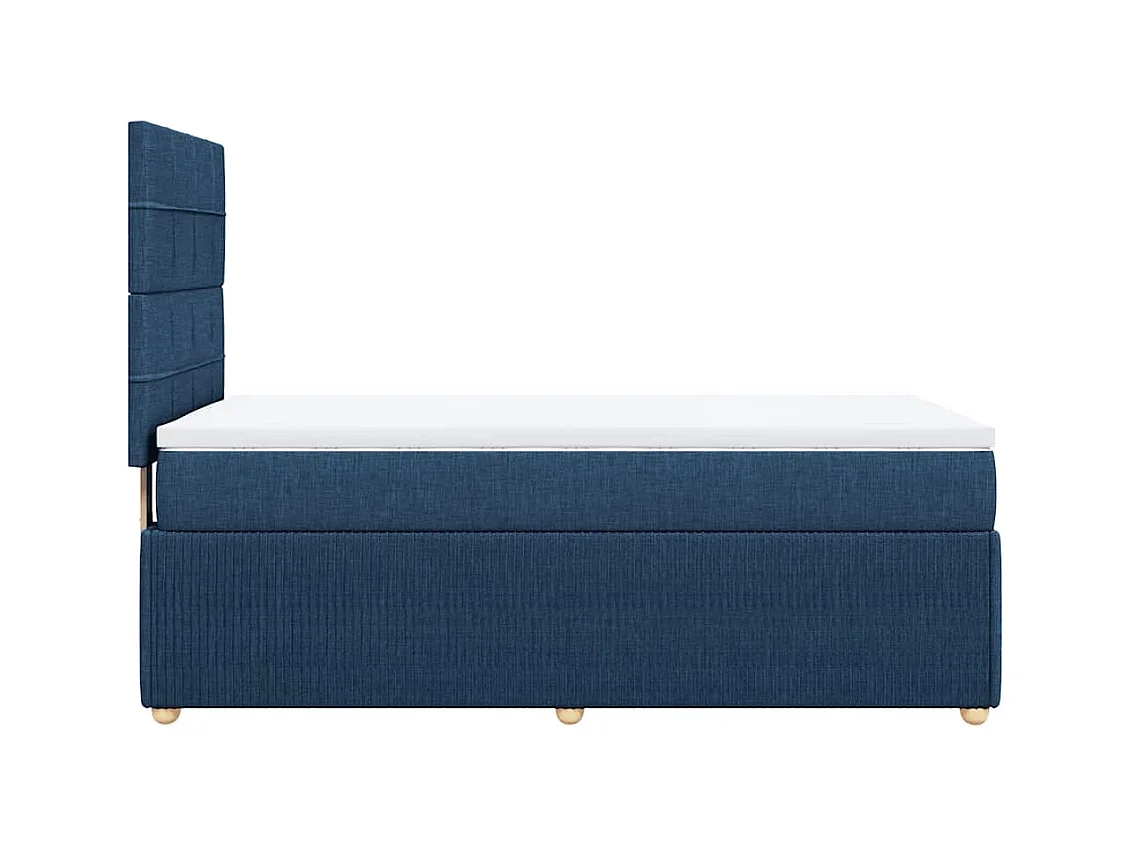 Sommier à lattes de lit avec matelas Bleu 80x200 cm Tissu