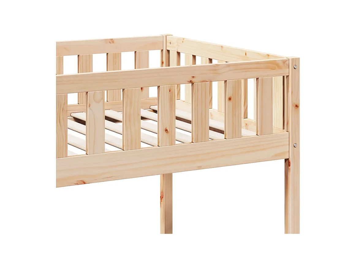 Lit pour enfants sans matelas 75x190 cm bois de pin massif