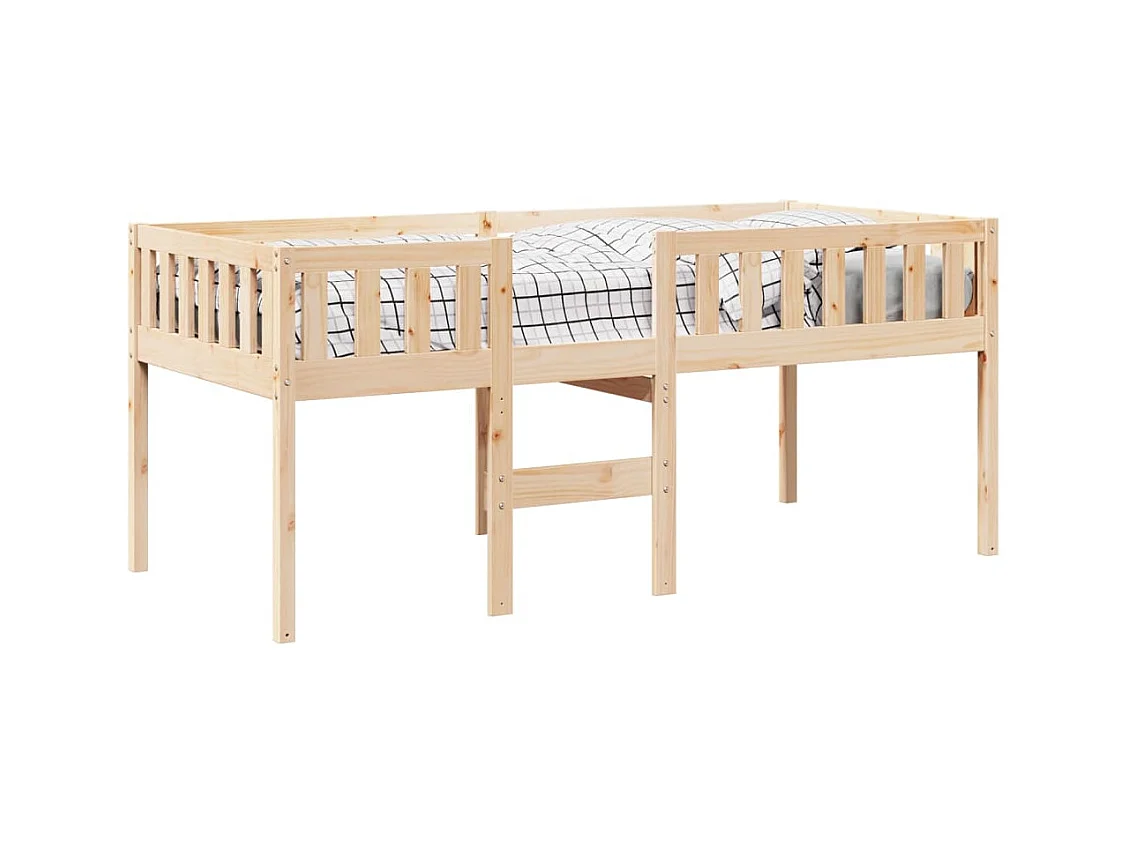 Kinderbett ohne Matratze 75x190 cm Massivholz Kiefer