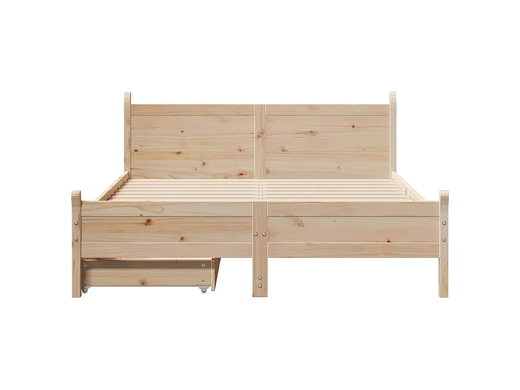 Cama sem colchão 135x190 cm madeira de pinho maciça