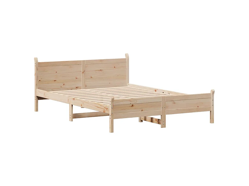 Cama sem colchão 135x190 cm madeira de pinho maciça