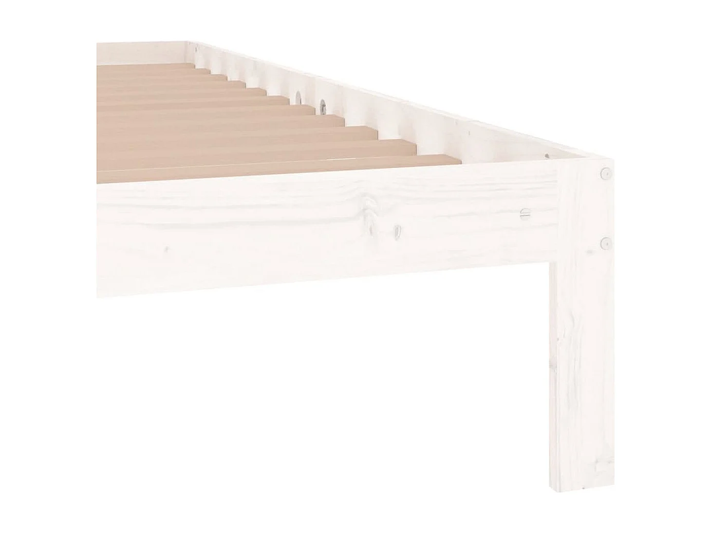 Cadre de lit sans matelas blanc 135x190 cm