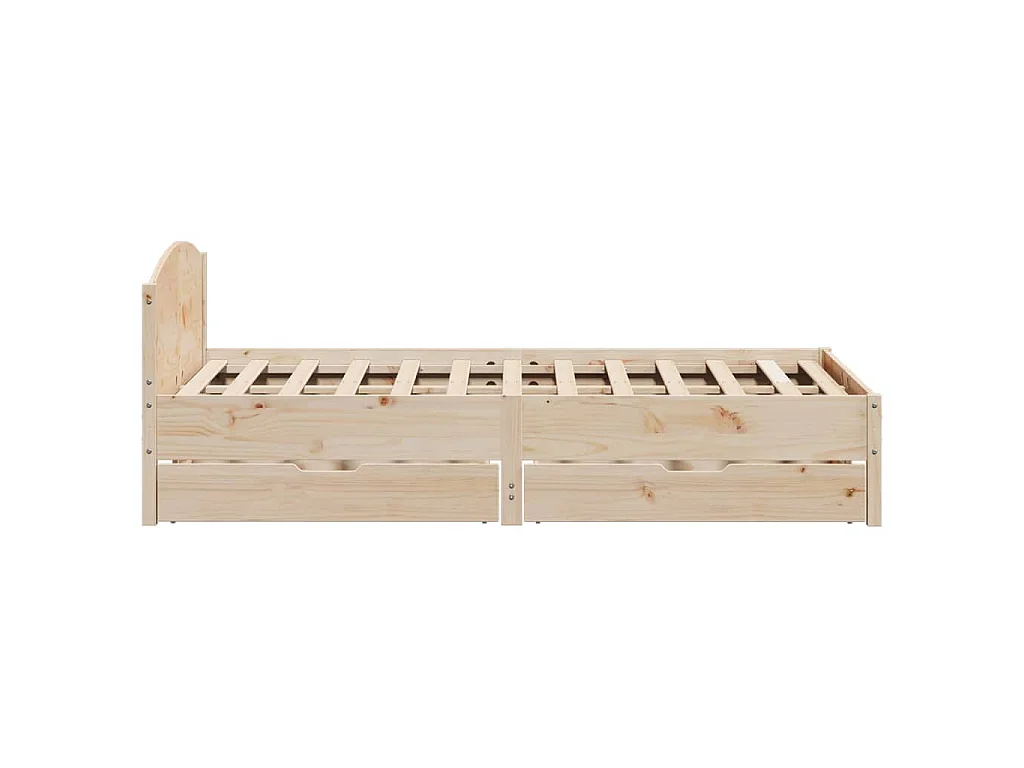Cadre de lit sans matelas 135x190 cm bois de pin massif