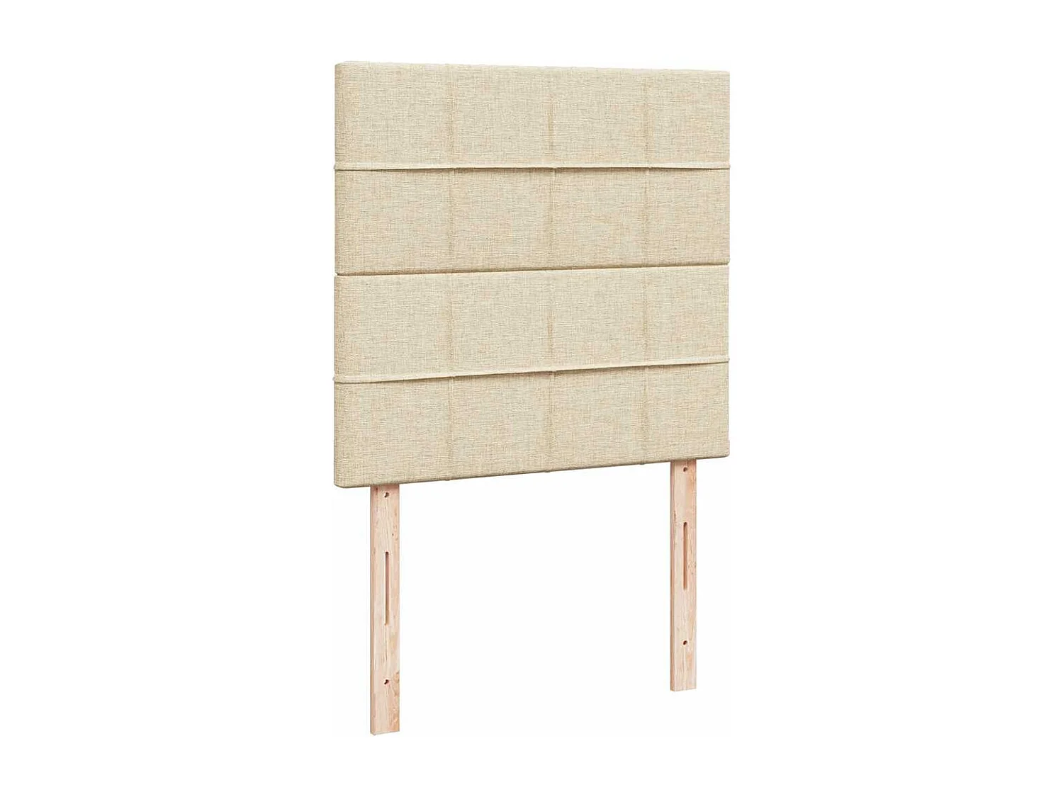 Boxspring met matras stof crèmekleurig 80x200 cm