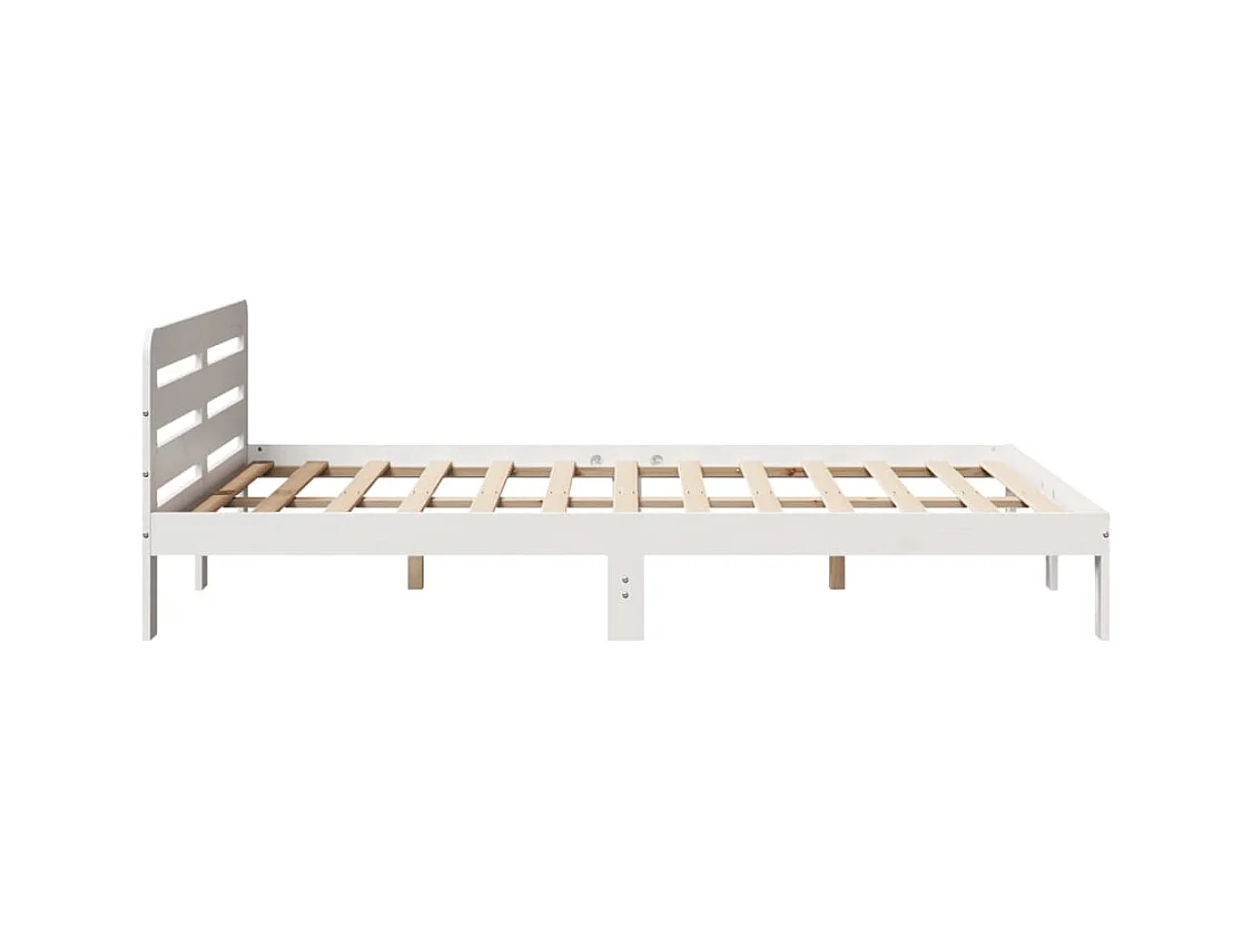 Estructura de cama sin colchón madera de pino blanco 135x190 cm