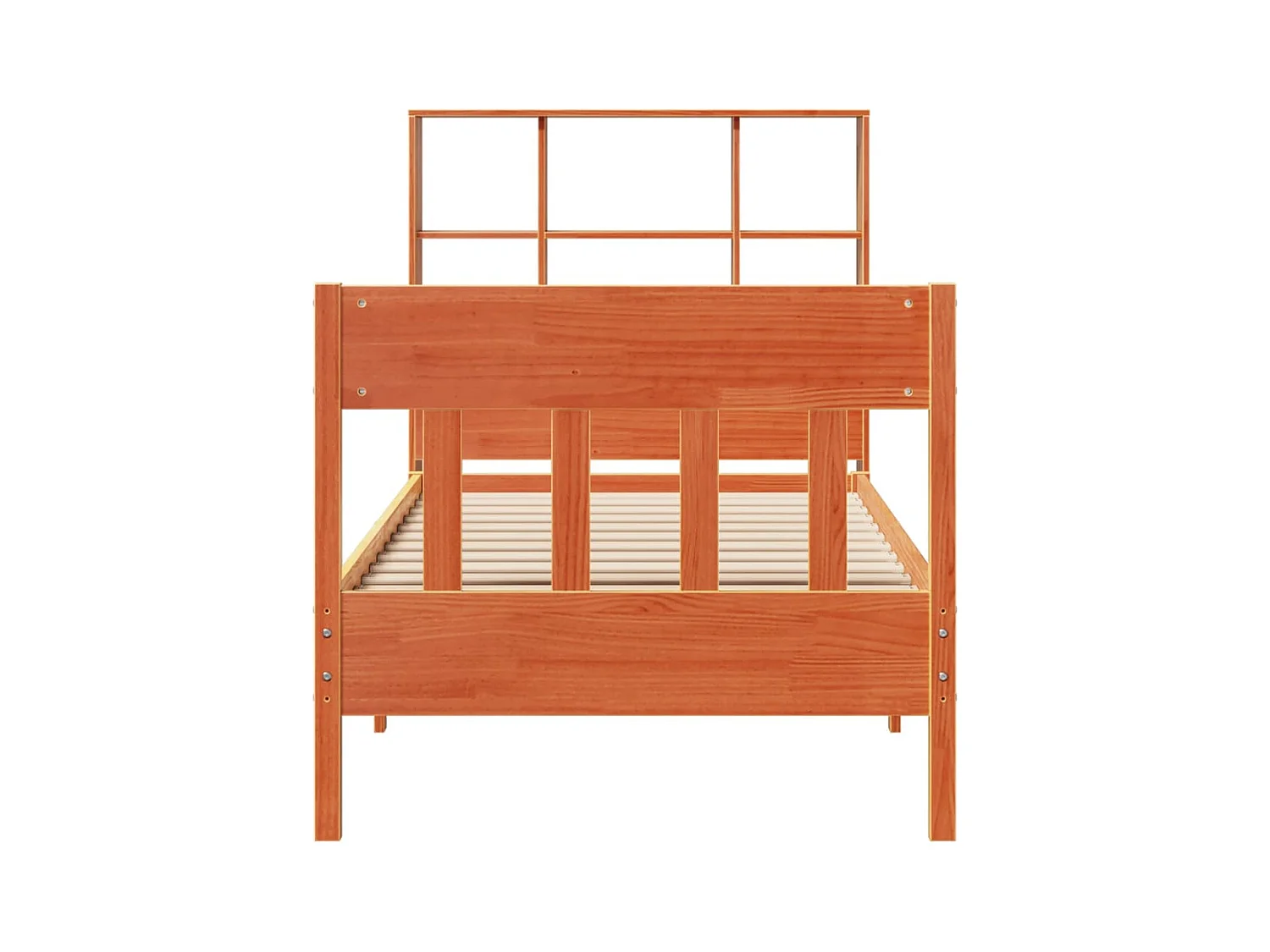 Cadre de lit sans matelas cire marron 75x190 cm bois pin massif