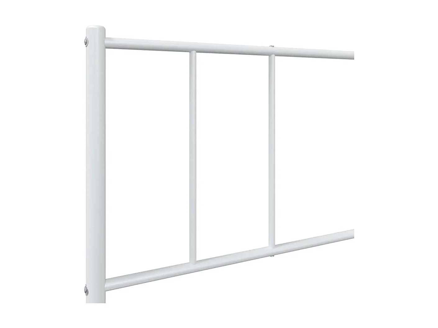 Cadre de lit métal sans matelas avec tête de lit blanc 80x200cm