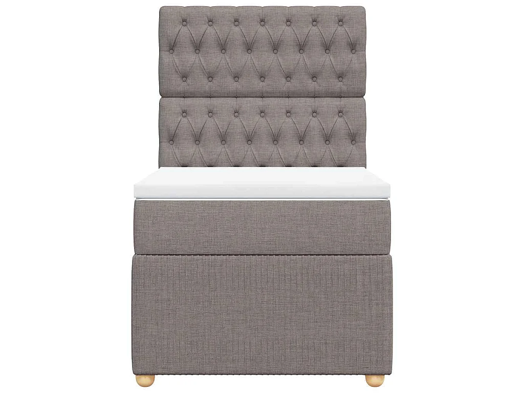 Boxspringbett mit Matratze Taupe 80x200 cm Stoff
