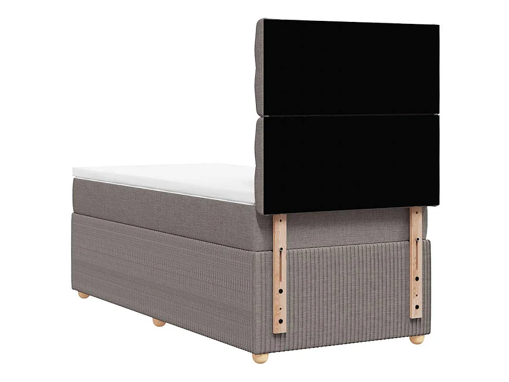 Boxspringbett mit Matratze Taupe 80x200 cm Stoff