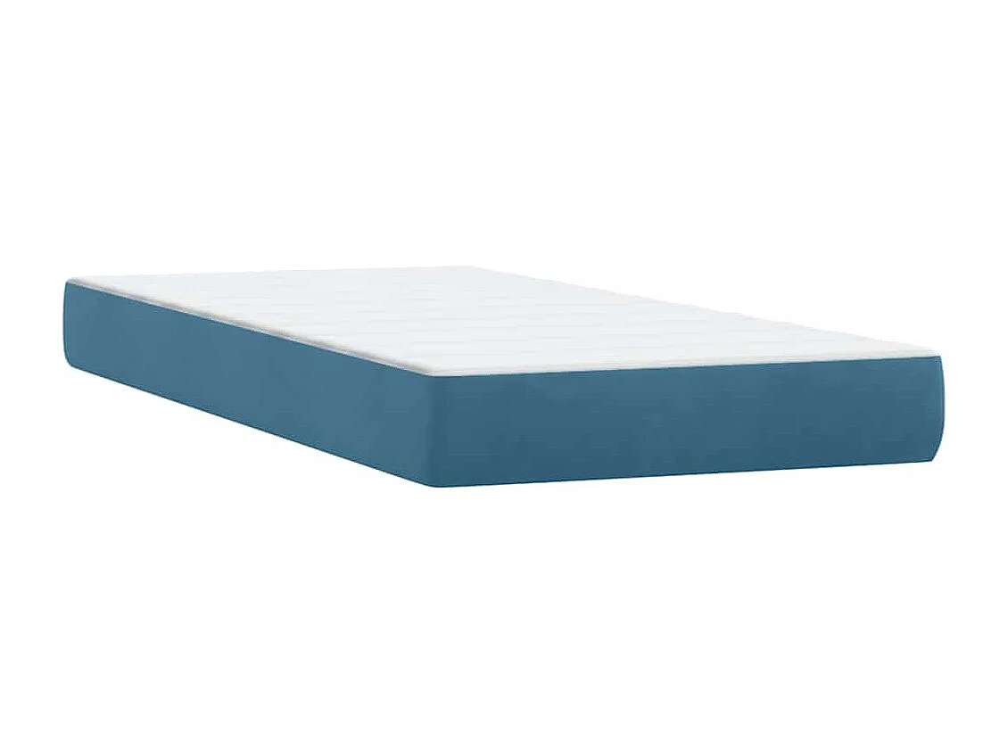 Boxspringbett mit Matratze Dunkelblau 80x220 cm Samt