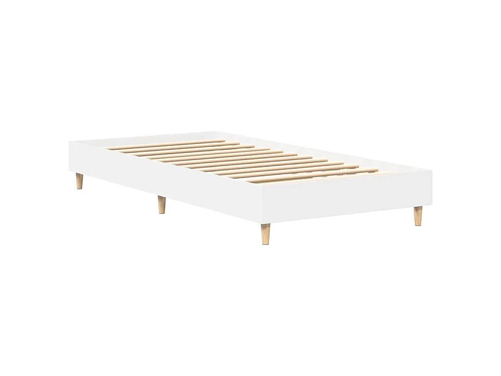 Bettgestell ohne Matratze Weiß 75x190 cm Holzwerkstoff