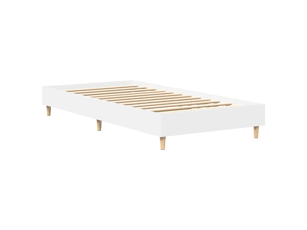 Bettgestell ohne Matratze Weiß 75x190 cm Holzwerkstoff