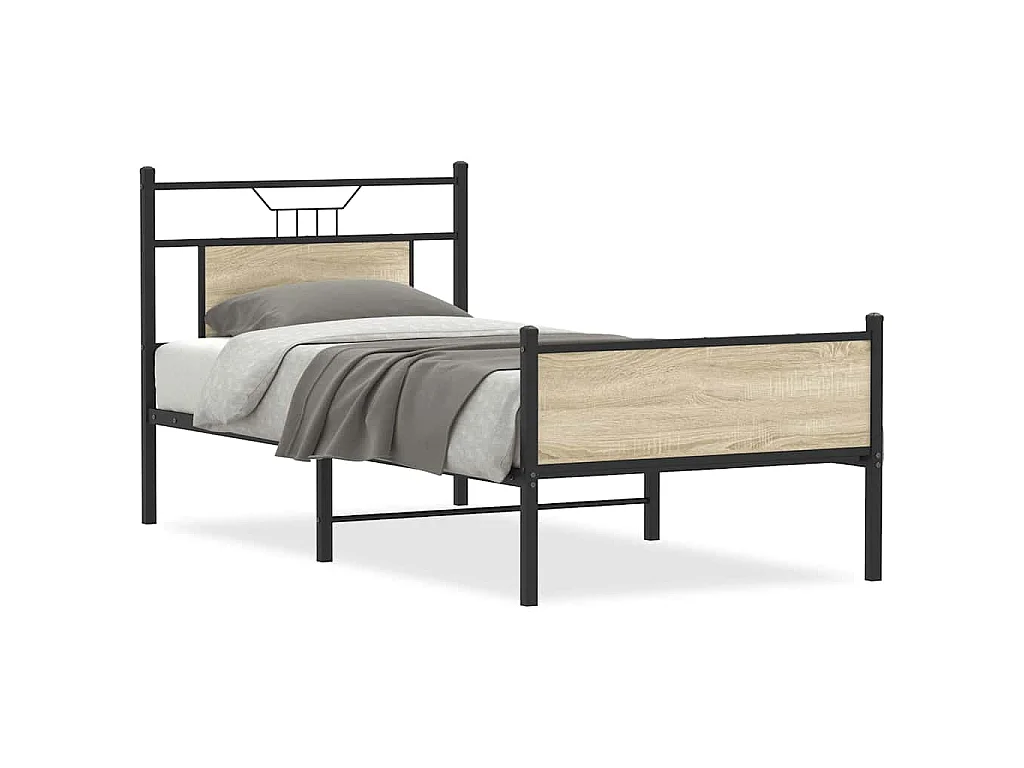 Bettgestell ohne Matratze Sonoma-Eiche 80x200 cm Holzwerkstoff