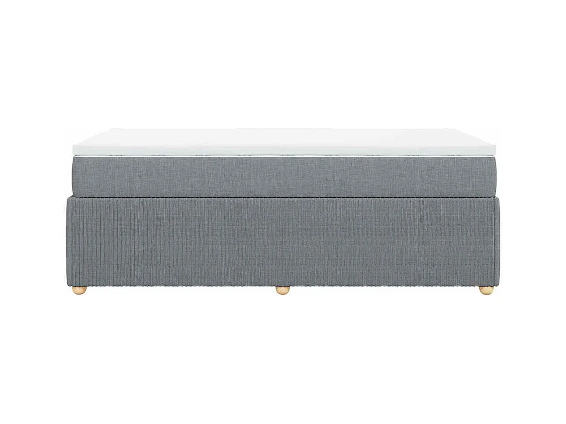 Sommier à lattes de lit avec matelas gris clair 80x200 cm tissu