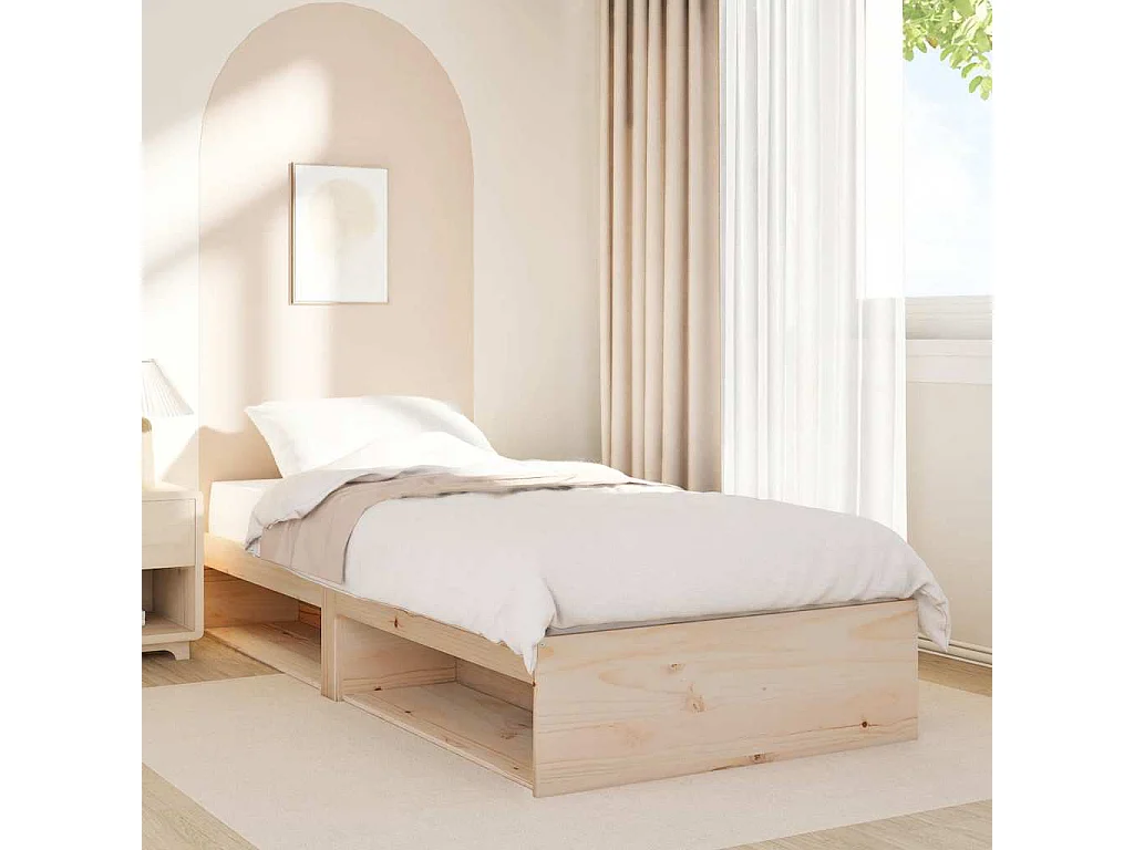 Dormeuse senza Materasso 75x190 cm in Legno Massello di Pino