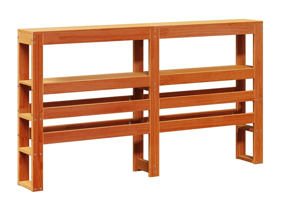 Cadre de lit sans matelas cire marron 135x190cm bois pin massif